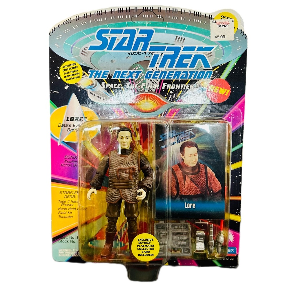 Star Trek The Next Generation LORE DATAS EVIL TWIN 1994 Playmates Figure NEW!